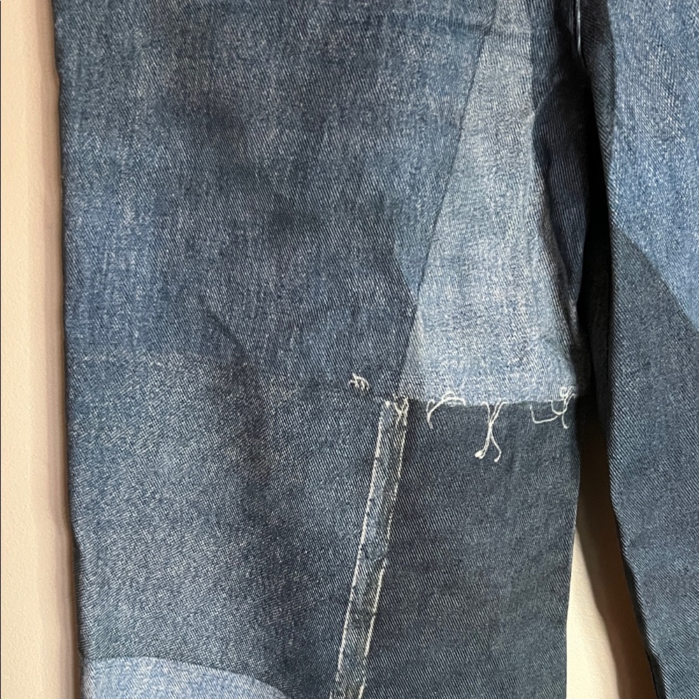 Women’s Blue Patchwork Jeans - Picture 11 of 13